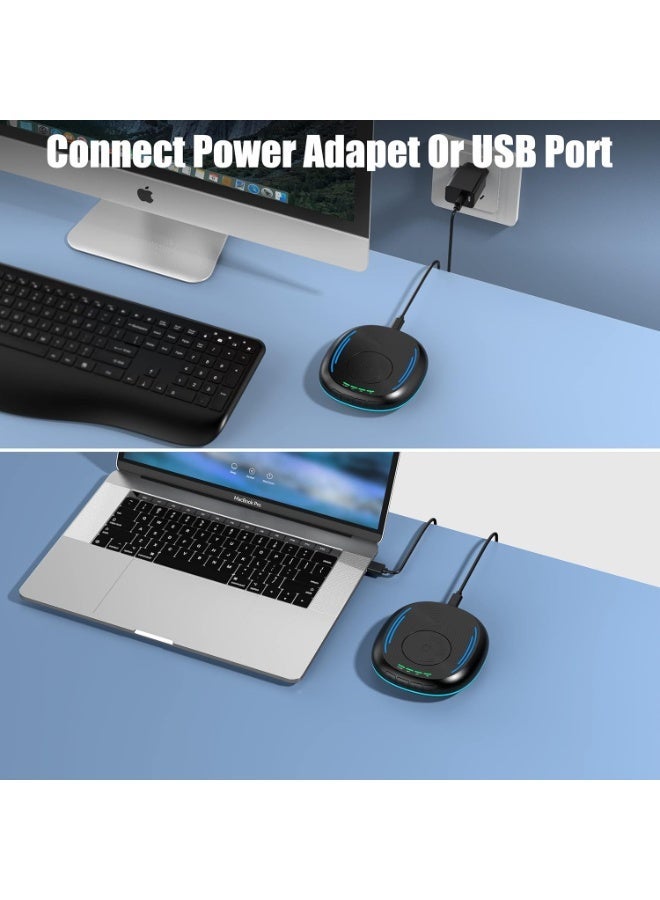 Mouse  Jiggler Undetectable Mouse Mover Device with Timer, ON/Off Switch, Breathing Light Mouse Wiggler for Prevent Computer Laptop Screen Sleep (Black) - Image 3